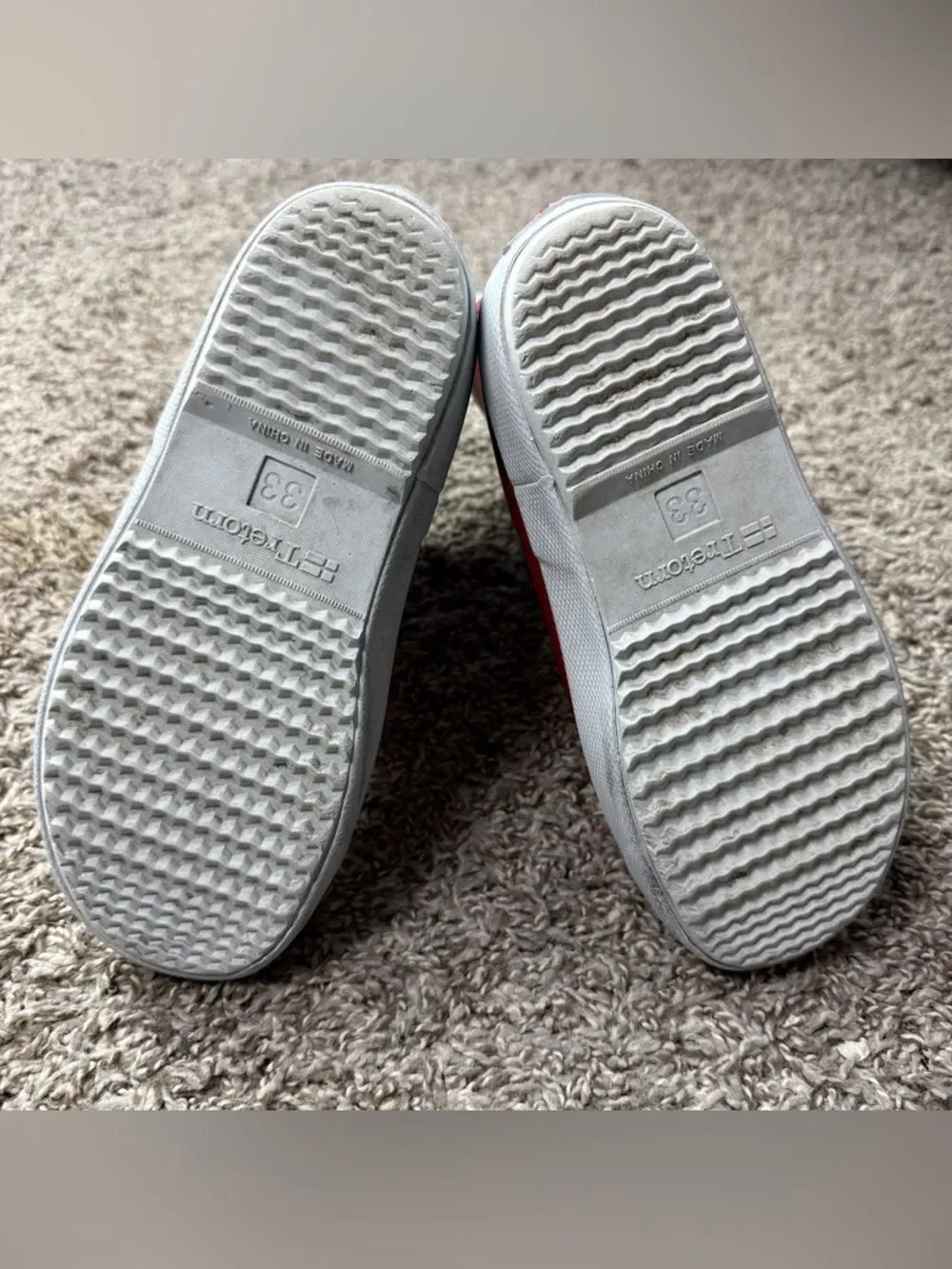 Tretorn Red and White Kids Rain Boots